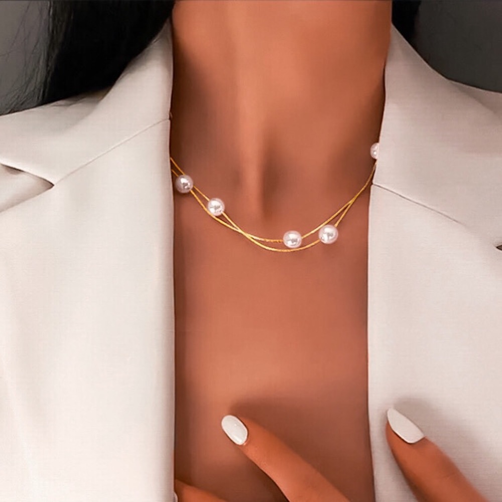 ⚜️𝟯𝟬%𝗢𝗙𝗙 𝗯𝘂𝗻𝗱𝗹𝗲𝘀 𝟯+⚜️ NEW White Pearl Beaded Necklace - Picture 7 of 11